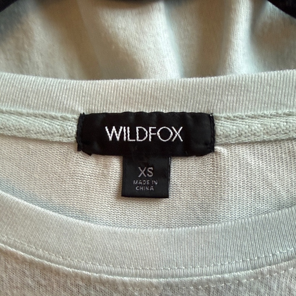 Wildfox Pastel Blue Sweatshirt with Pink Heart - Picture 3 of 4